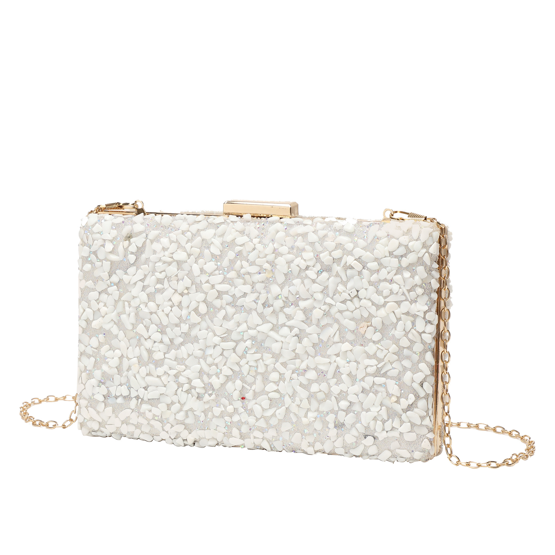 2023 new evening bag hand-held single shoulder crossbody crystal women's lock chain exclusive supply