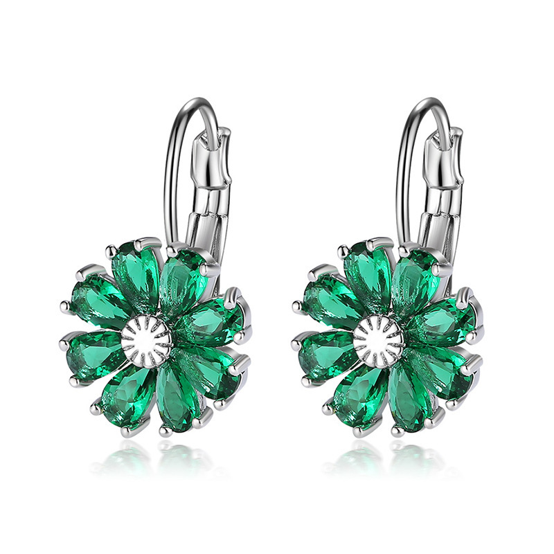 Popular colorful teardrop zirconia ear cuffs for women, ear ornaments