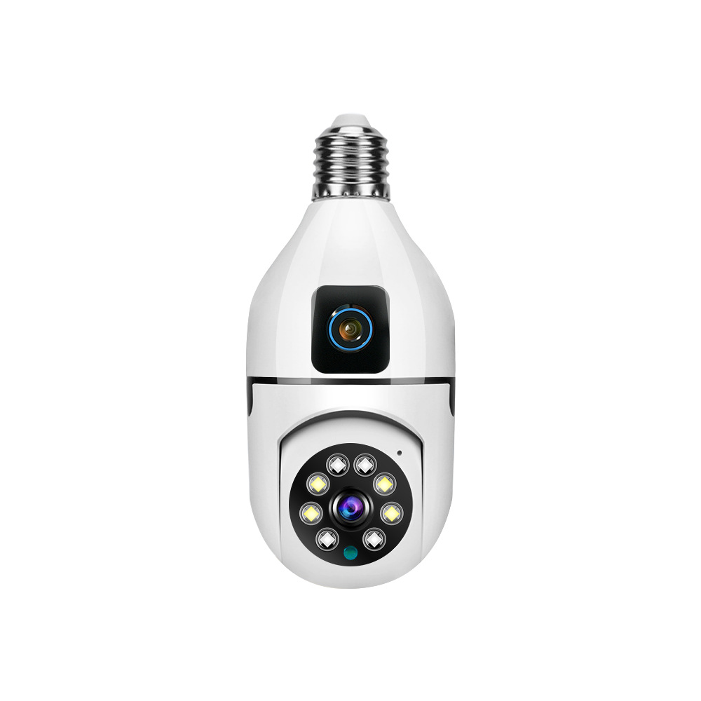 Towell/3MP Dual Lens Wireless 5G Light Bulb Camera WiFi Home Indoor Lamp Holder Monitor