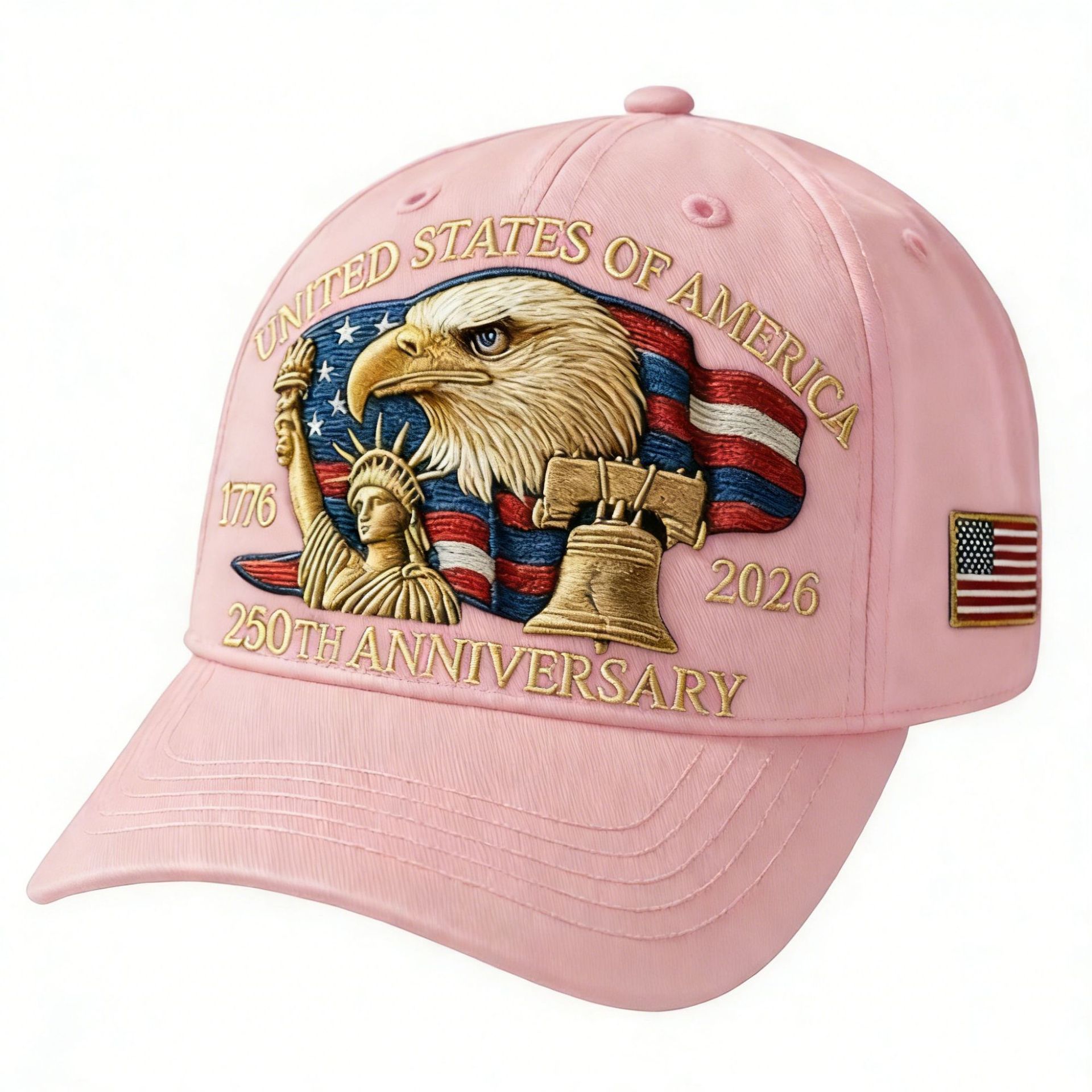 US 250th Anniversary Baseball Cap Statue of Liberty Embroidered Sun-Protective Visor Hat Cap