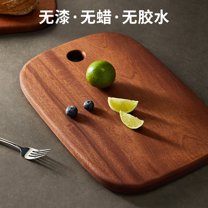 Strict Selection Wutang Wood Oval Cutting Board Solid Wood Whole Wood Steak Bread Board Fruit Chopping Board Home Use Chopping Board