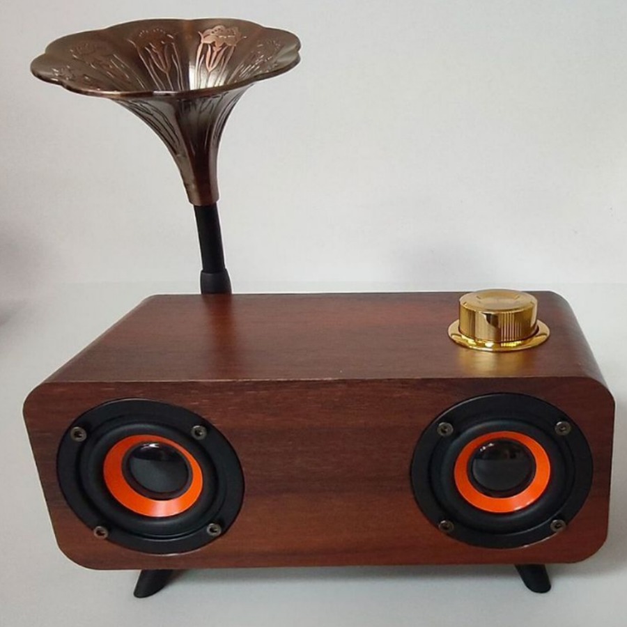 Wooden Bluetooth Speaker Desktop Computer Multimedia Stereo Surround Outdoor Portable Mini Wireless Speaker