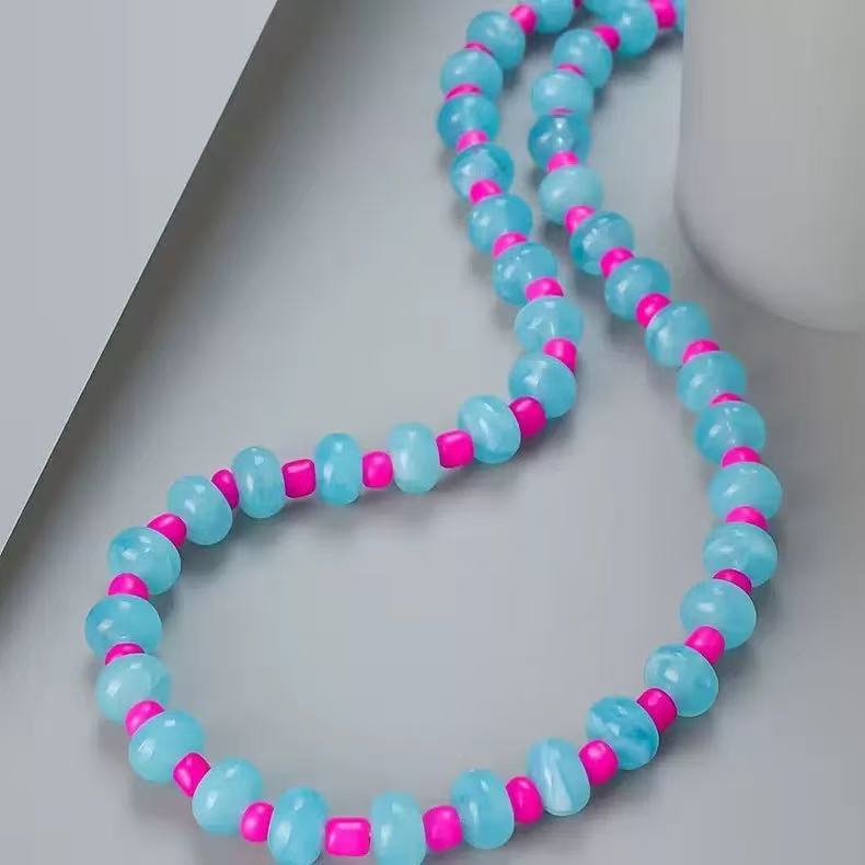 Casual Handmade Natural Stone Beaded Necklace Women's Necklace