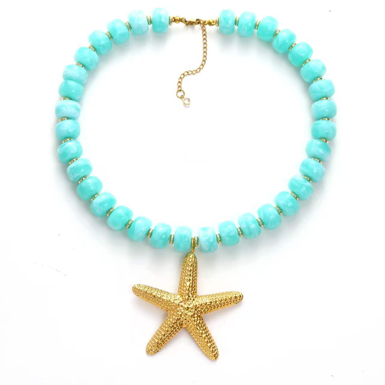 Acrylic Resin Bohemian Colorful Beaded Heart Necklace Women's Choker New Arrival