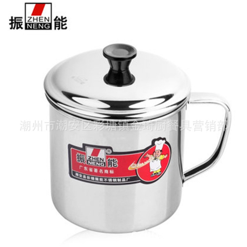 Zhenneng Stainless Steel Children's Cup Tea Cup Casual Cup Kindergarten Cup Staff Cup with Lid Casual Cup