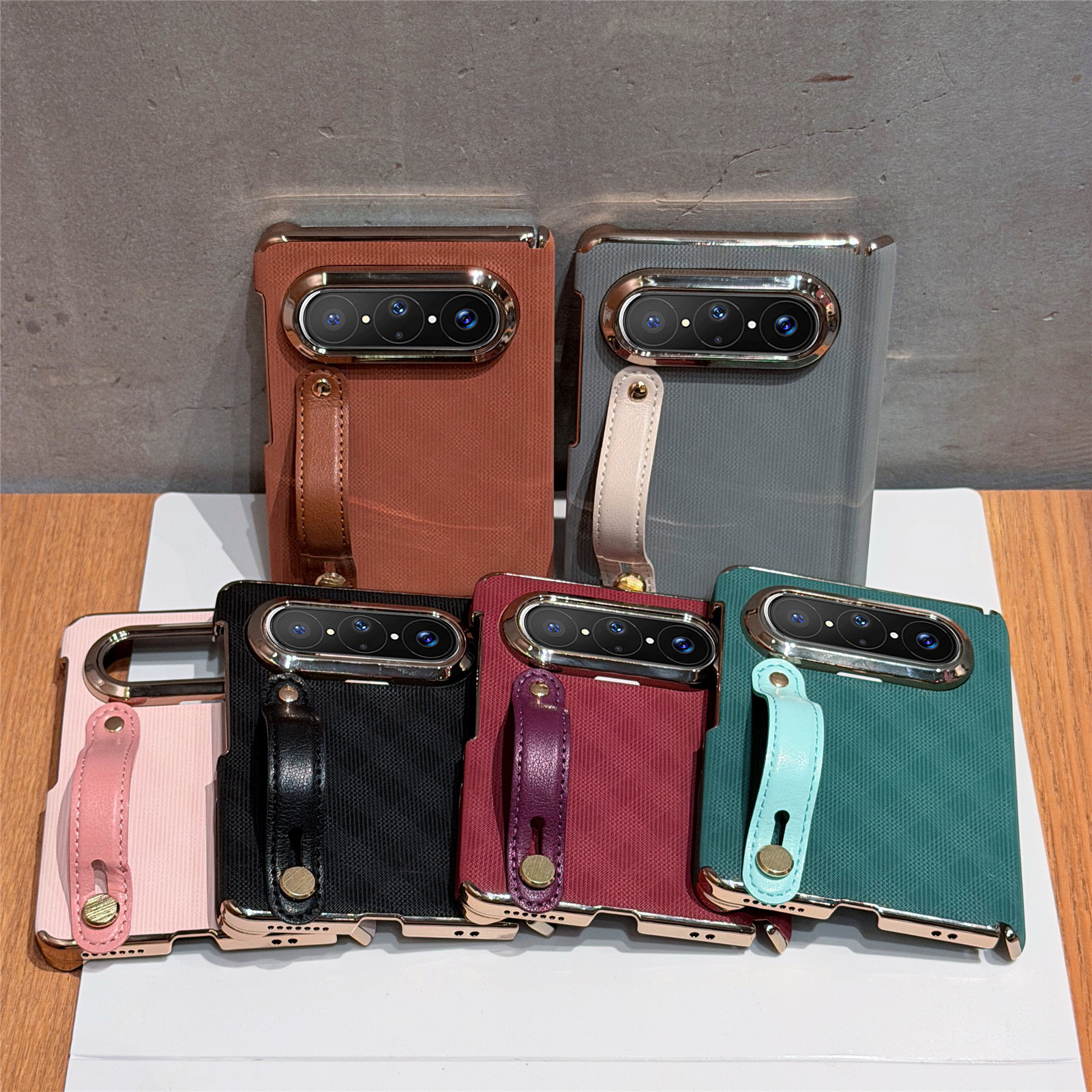 puraxmax phone case for Huawei handheld wrist strap folding screen protective case magnetic dual-axis hinge shell