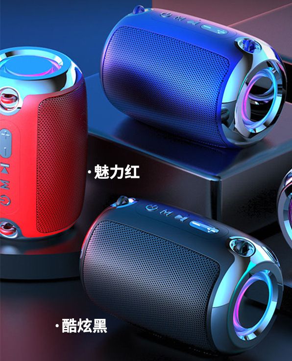 D16 Smart AI Speaker, Bluetooth Subwoofer, Loud Volume Announcer, TF Card Wireless Gift Small Steel Cannon Speaker