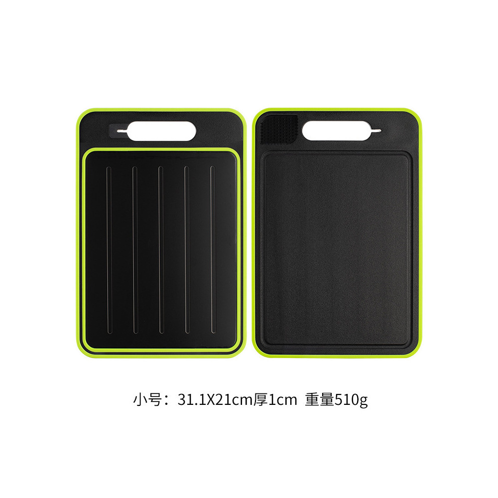 Thawing Cutting Board Aluminum Alloy Double-Sided with Knife Sharpener Garlic Grater Multi-Functional Anti-Slip Chopping Board Stainless Steel Cutting Board Home