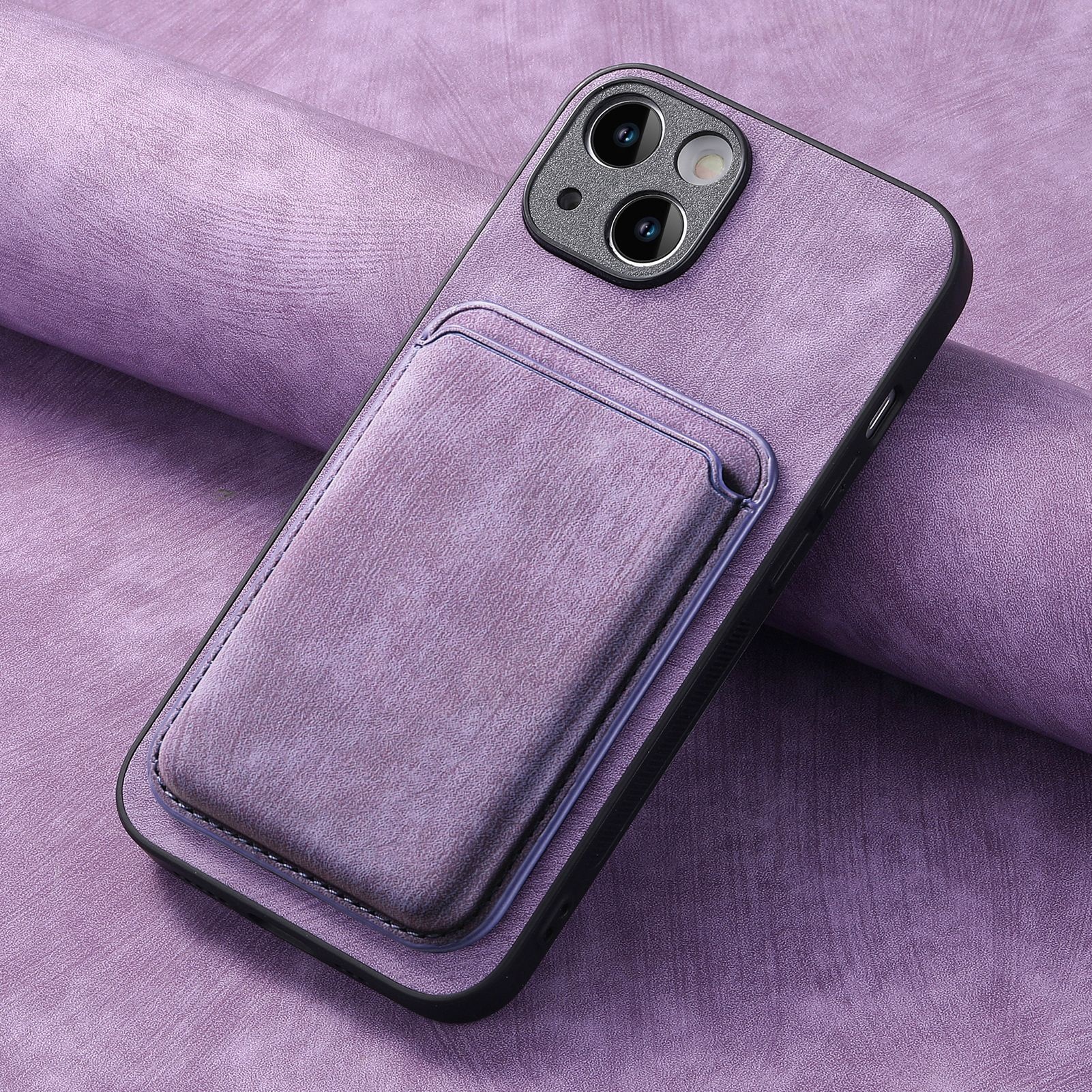 For iPhone 18 magnetic Magsafe phone case solid color precision hole Apple 18 Pro card case magnetic protective case