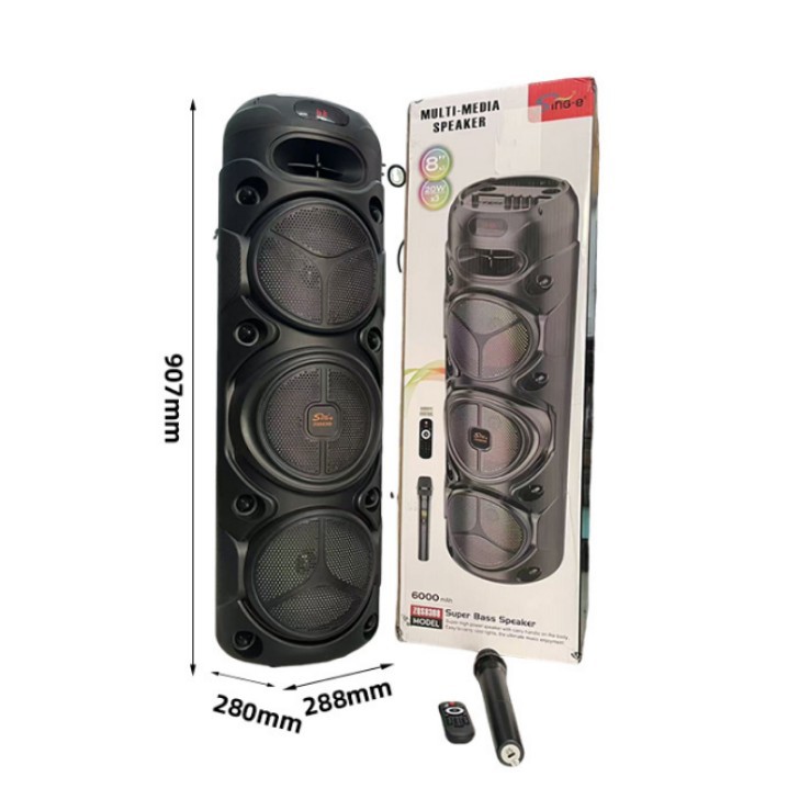 ZQS8308 Dedicated Outdoor High Power Portable Bass Speaker Wireless K Song Microphone Bluetooth Speaker