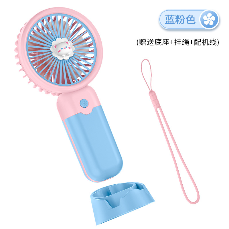 2024 New Rotating Handheld Fan Clip Desktop Five-Speed Portable Hiking USB Charging 3-Speed Rechargeable