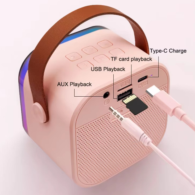 K12 Bluetooth Speaker Microphone All-in-One K Song Speaker Wireless Mini Outdoor Karaoke Audio Children