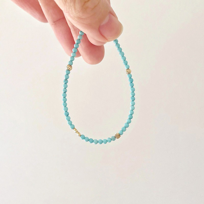 Turquoise baroque freshwater pearl bracelet 2025 new niche layered women's hand jewelry
