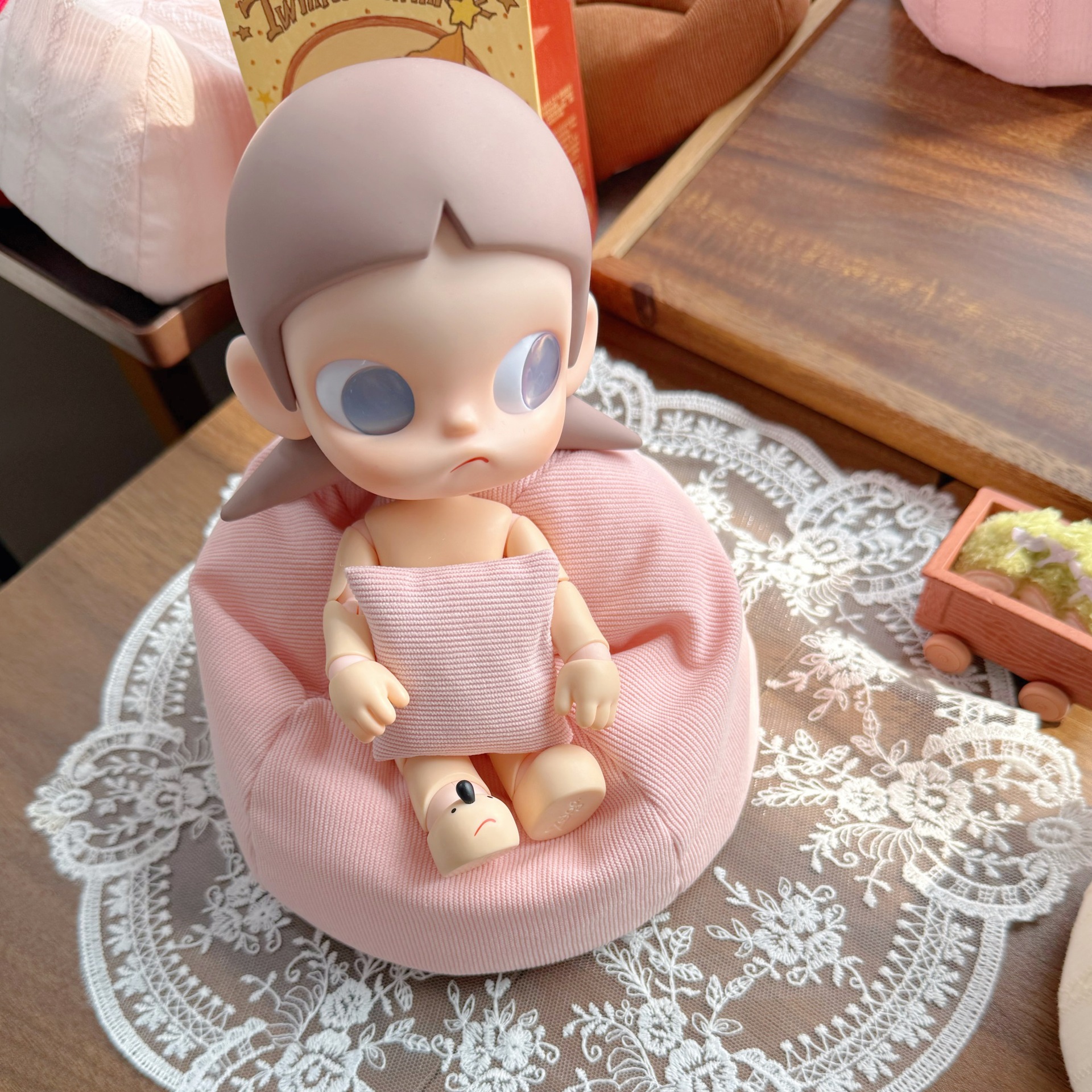 Zsiga 8/1 doll lazy sofa bjd 6-point 15cm 10cm plush doll sofa mini sofa bed pillow