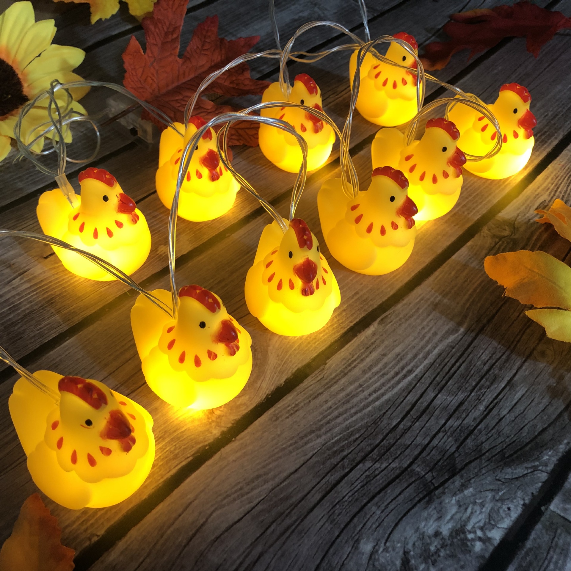 New Thanksgiving Decoration LED Halloween Turkey Light String Maple Leaf Vine USB Light String Christmas