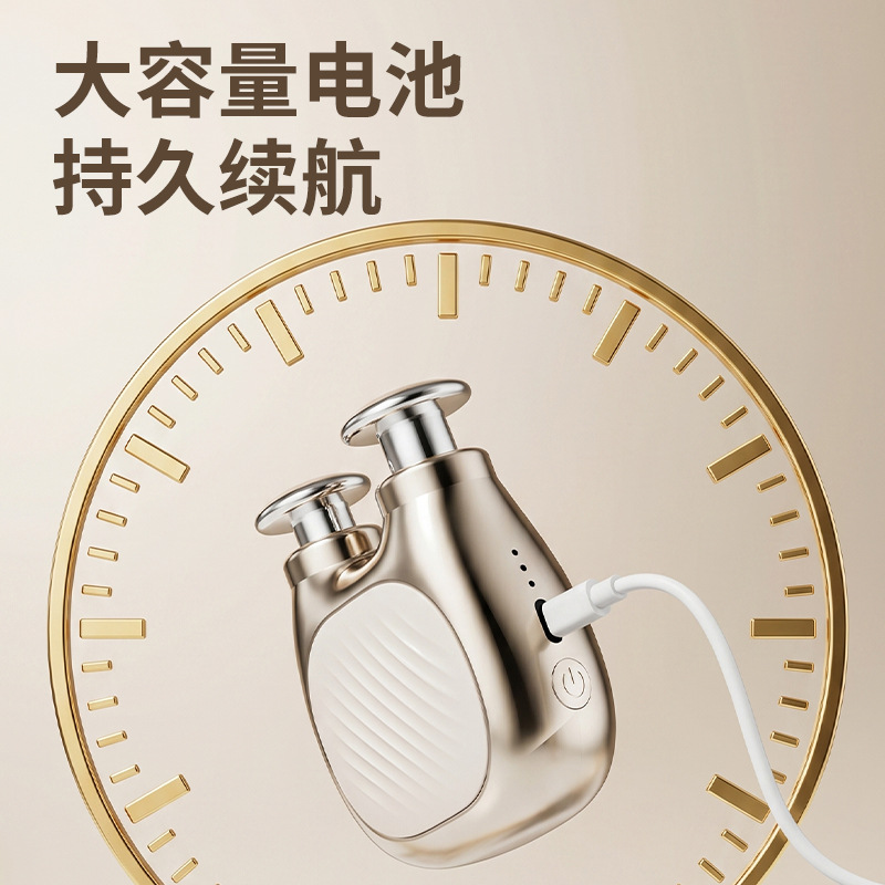 Brushless Dual-Head Massage Gun, Pocket Mini Electric Massager for Waist, Back, Neck, High Power Massage Gun