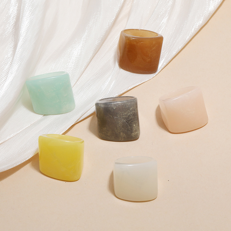 Resin index finger ring simple acrylic ring