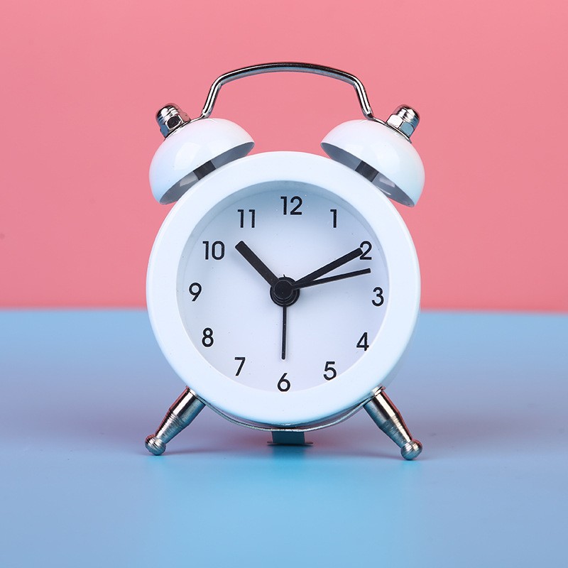 Cartoon Mini Metal Alarm Clock Student Children Gift Clock Add Logo