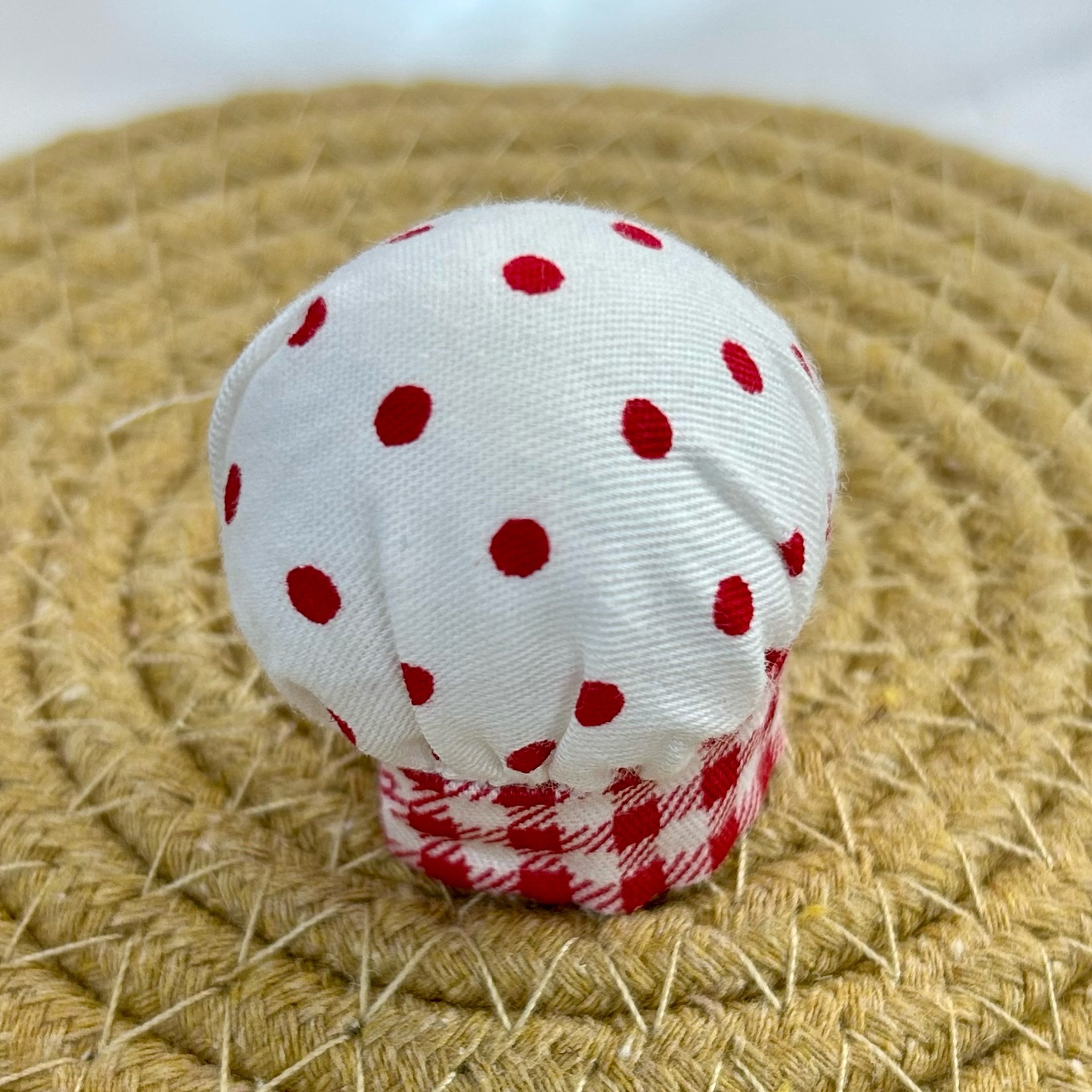 10cm doll clothes chef hat cute chef hat Labubu KT plush doll pendant DIY headwear accessories