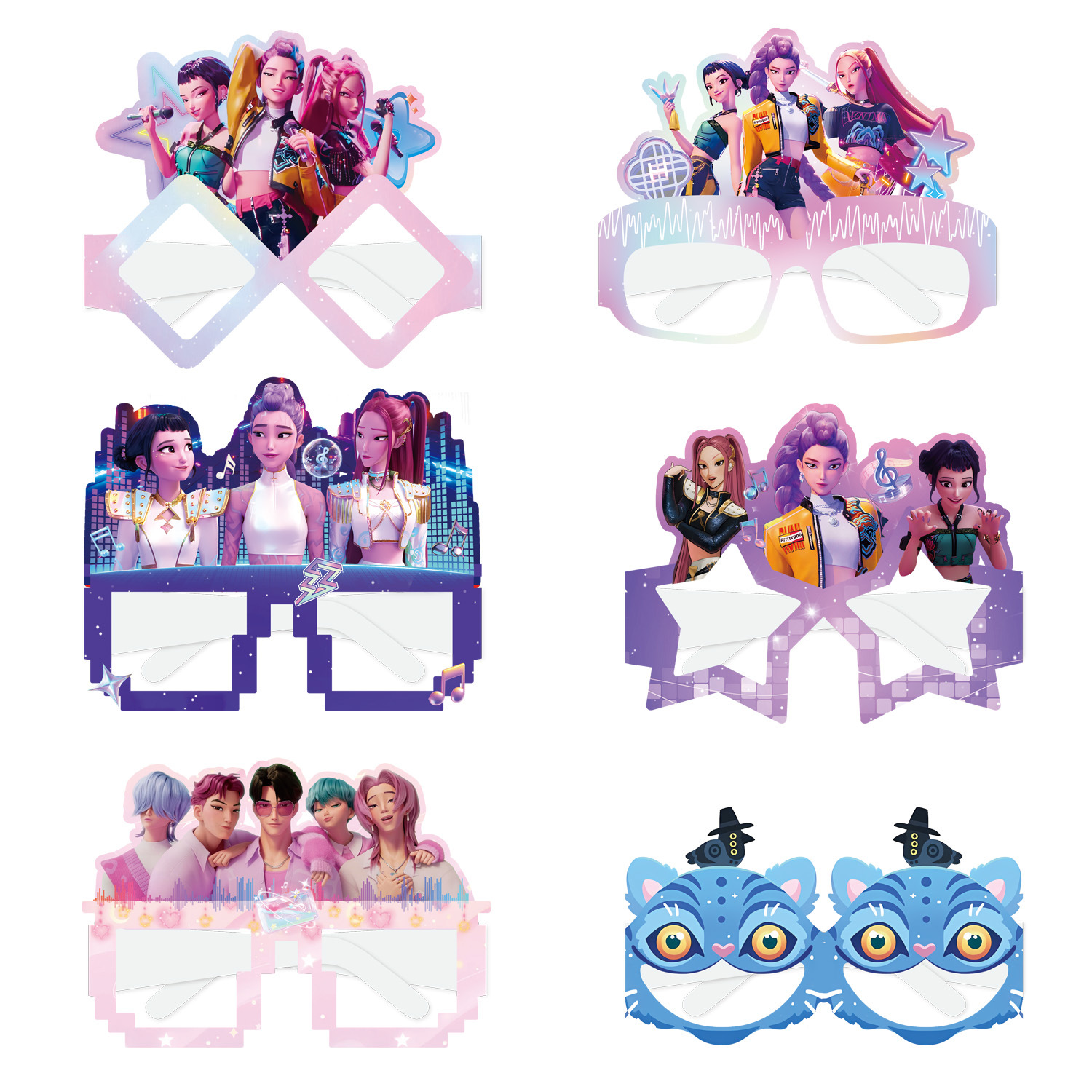 Witch Hunters Birthday Party Paper Glasses Paper Mask Photo Prop Dress Up Peripheral Party Decoration Supplies