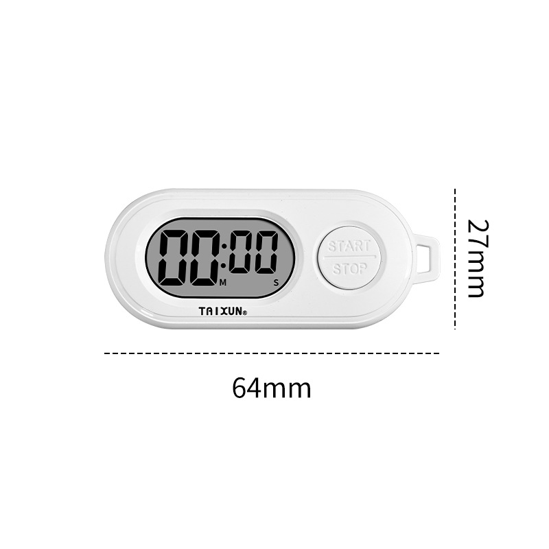 Mini keychain timer compact portable time manager large volume electronic countdown reminder