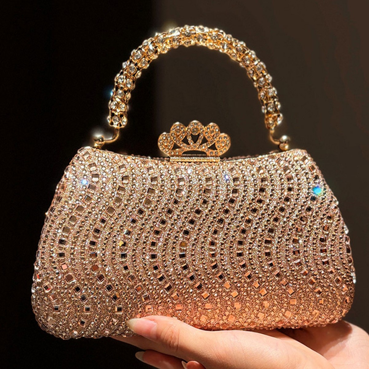 2025 New Diamond Evening Bag Banquet Bag Dress Wedding Banquet Crossbody Bag Evening Bag Celebrity