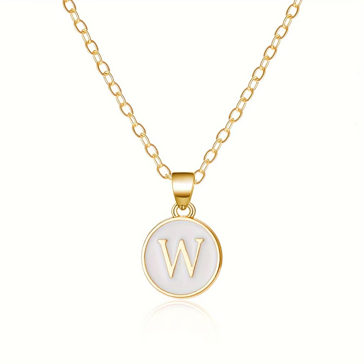 Geometric 26-letter necklace simple 26-letter necklace alloy pendant necklace