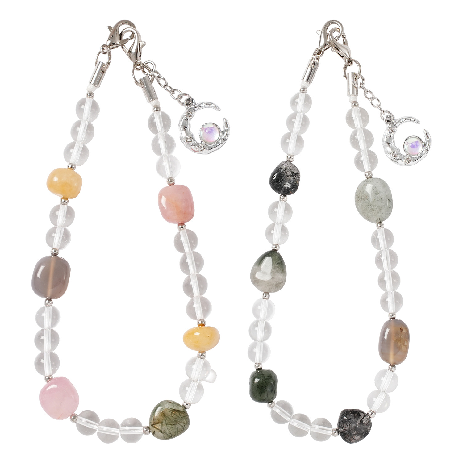 New Phone Chain Natural Stone Crystal Bead Chain Phone Lanyard