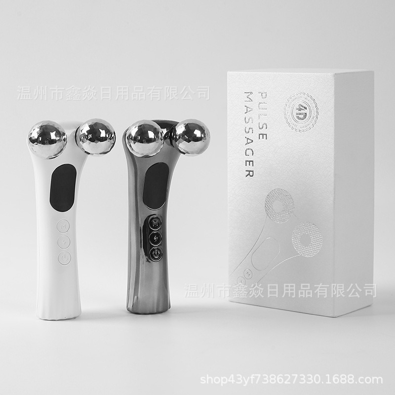 EMS Microcurrent Beauty Device 4D Roller V Face Home Firming Lifting Facial Massager