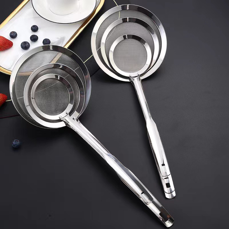 304 stainless steel oil strainer mesh, household juice and soybean milk filter strainer, hot pot noodle strainer, flour mesh sieve, filter mesh
