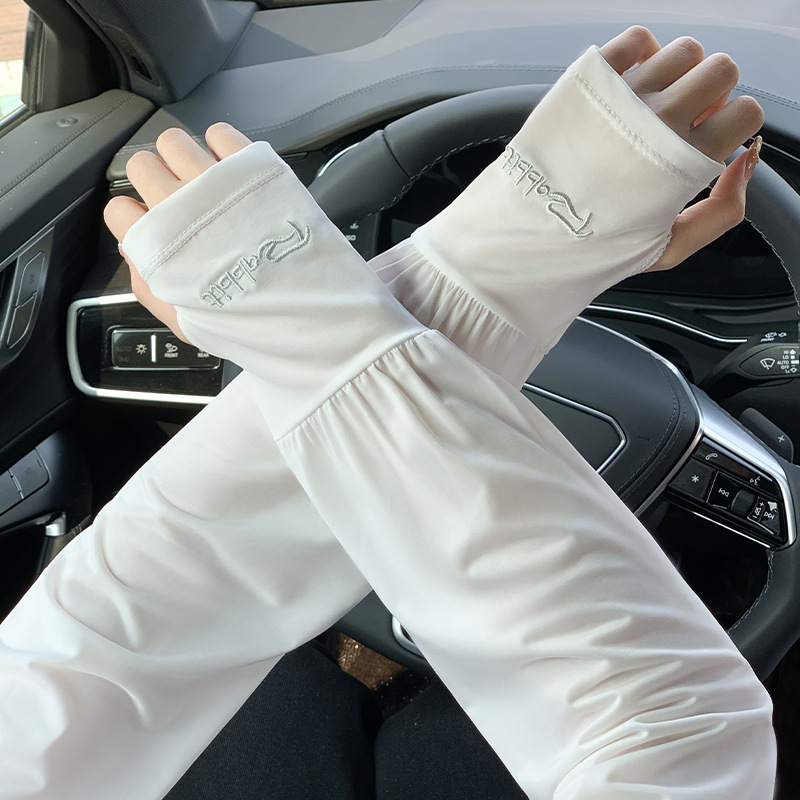 2025 New Sun Protection Arm Sleeves for Women UV Protection Summer Outdoor Cycling Driving Ice Silk Thin Breathable Sun Protection