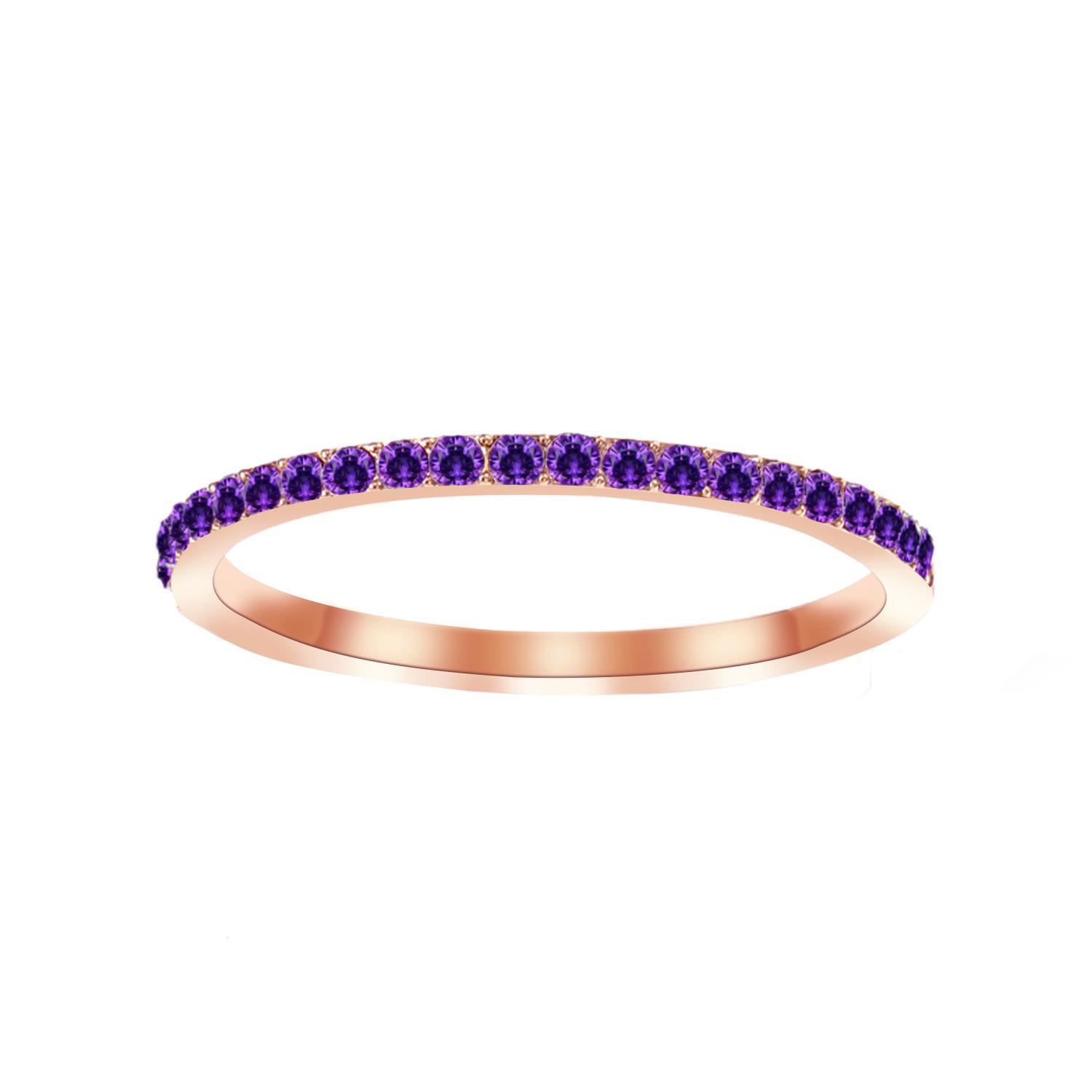eManco Colorful Rhinestone Ring Full Diamond Stainless Steel Ring Birthstone Zircon Ring Minimalist Index Finger Ring