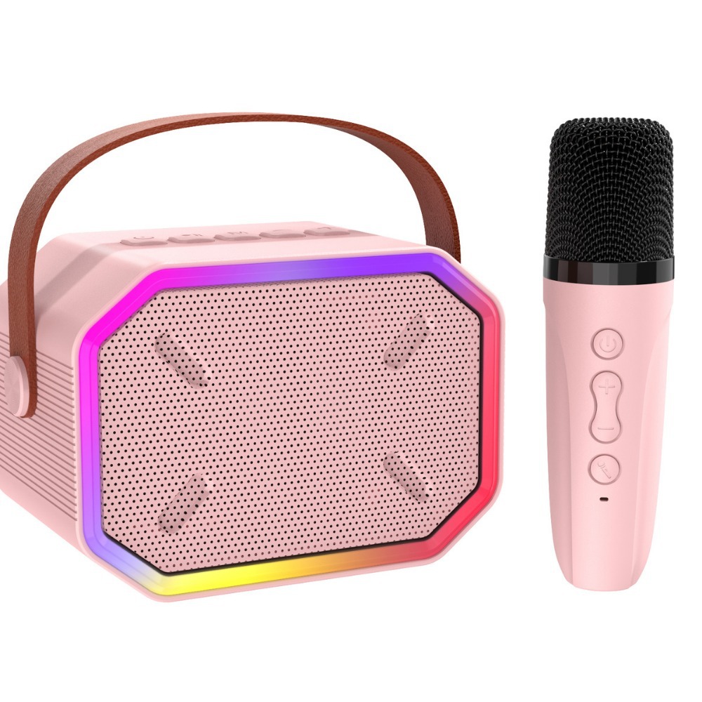 Custom Colorful Bluetooth Audio Home Wireless K Song Microphone All-in-One Outdoor Portable Singing