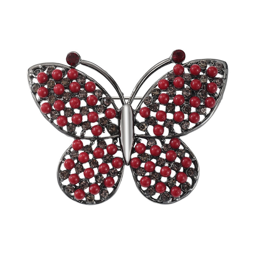 Vintage Winter Colorful Butterfly Brooch Women's Accessory Pin