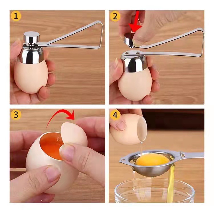 304 stainless steel egg opener egg shell separator cracker glutinous rice egg cracker
