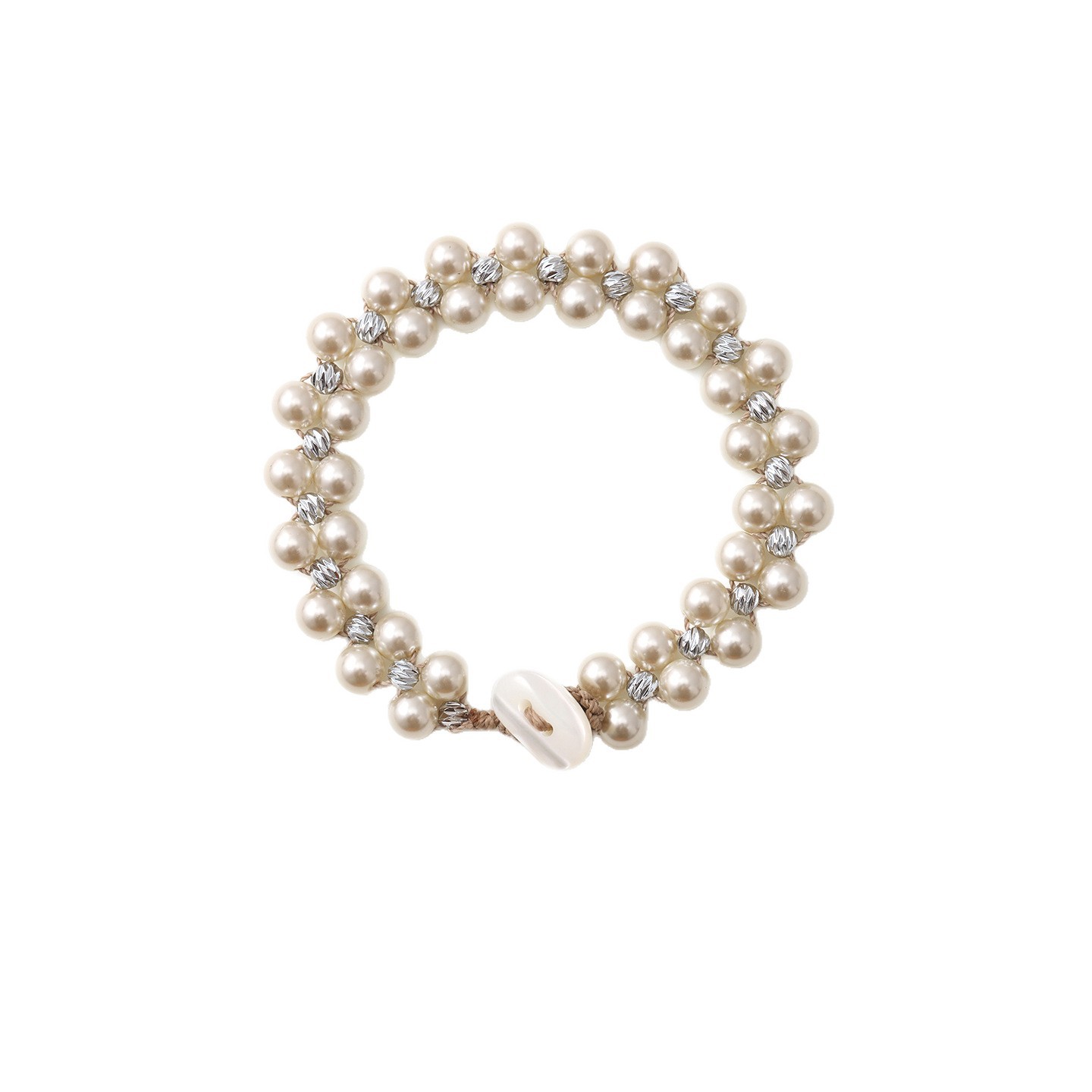 Qingdao vintage double-layer pearl bracelet handmade glass simple women's bracelet elegant accessories