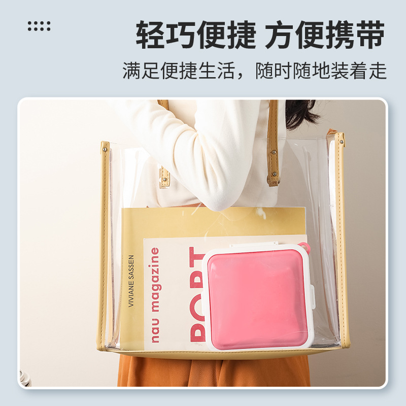 Sandwich bread fresh-keeping storage box for office workers and students silicone portable takeout lunch box heatable and sealable