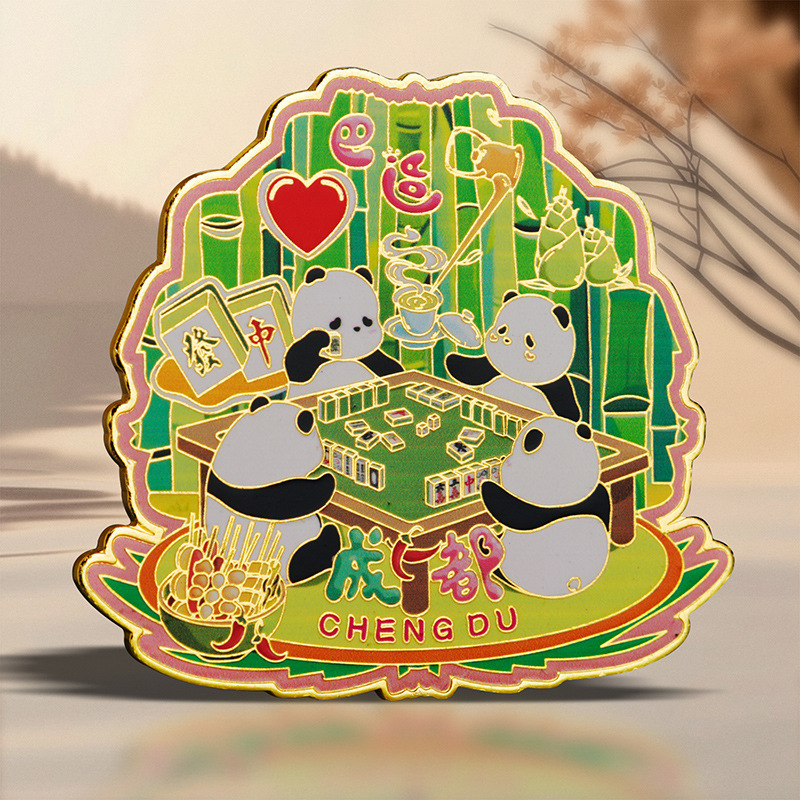Scenic City Landmark Tourism Cultural Creative Metal Refrigerator Magnet UV Printing Chongqing Cultural Creative Tourism Magnetic Refrigerator Magnet