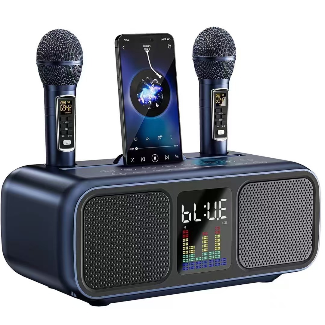SD318 Bluetooth Speaker Wireless Dual Microphone K-Song All-in-One Machine Portable Outdoor Singing Home TV Children
