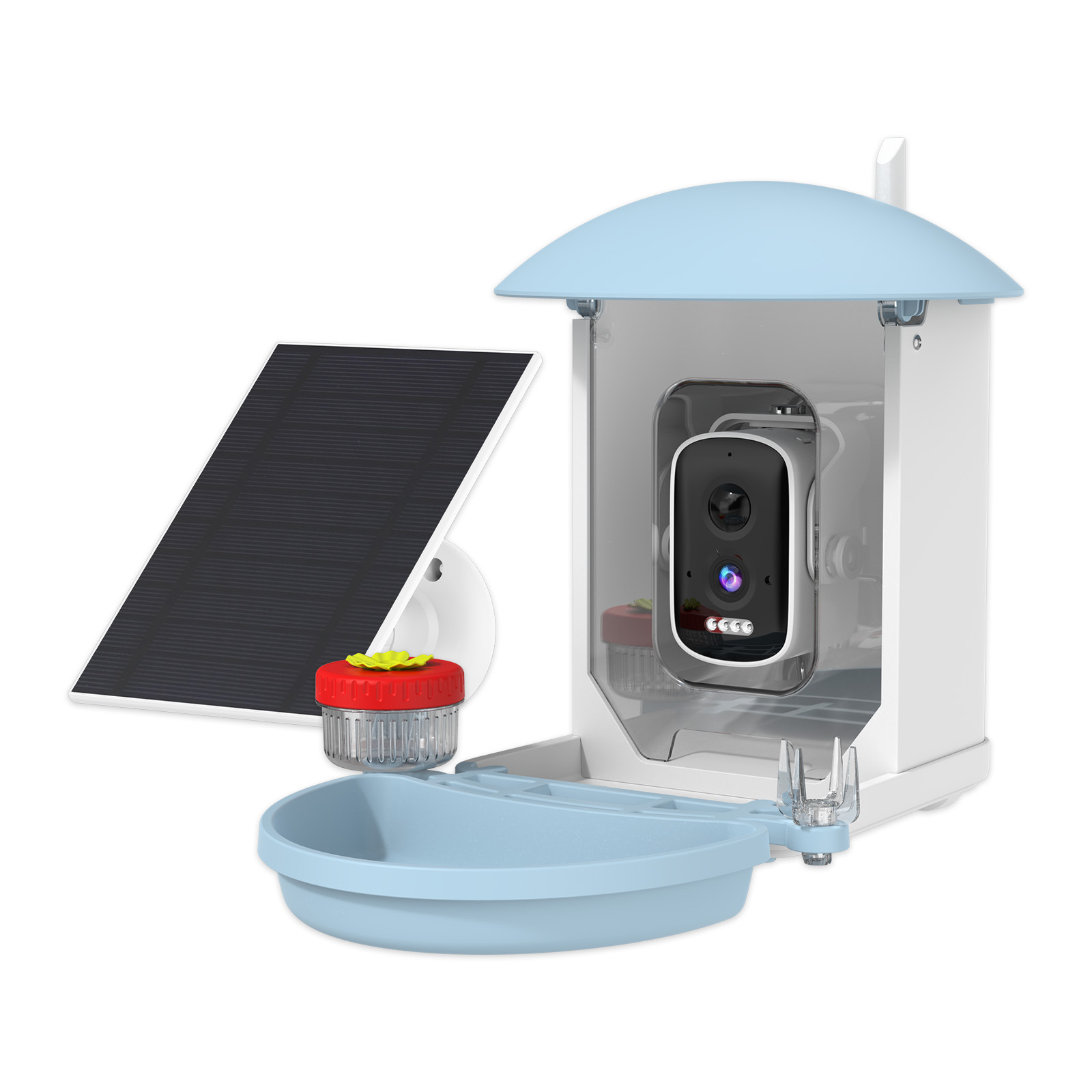 5MP Smart Bird Feeder with AI Bird Recognition Camera Waterproof Solar Feeder