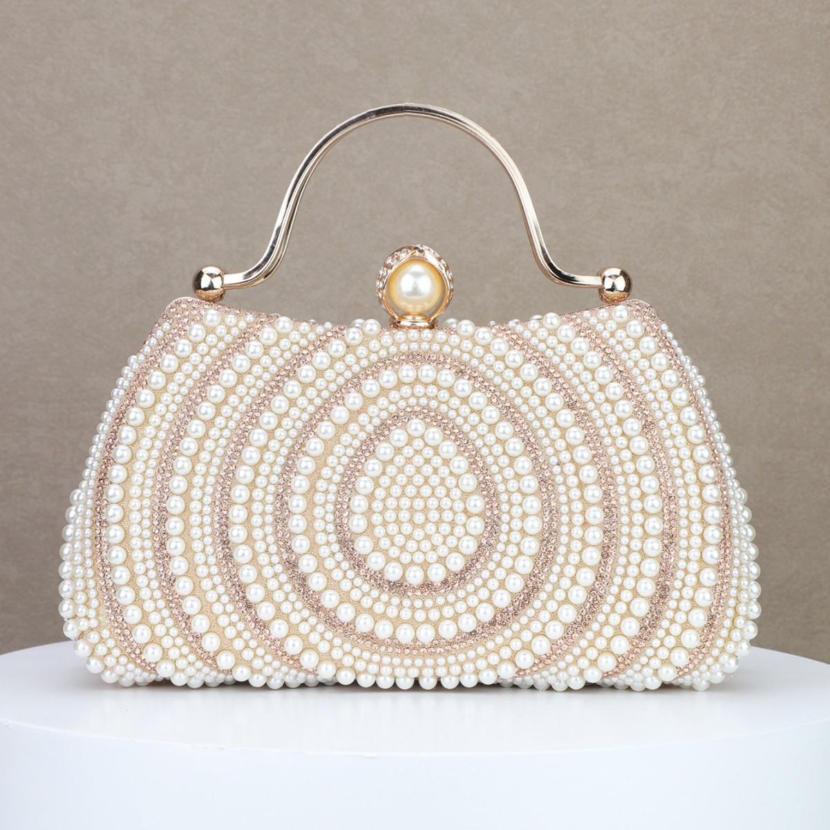 2026 New Pearl Handbag Celebrity Evening Dress Bag Handbag Diamond Crossbody Bag Women