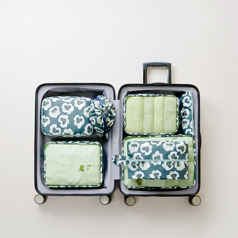 New Travel Storage Bag Seven-Piece Set Storage Bag Portable Divided Travel Bag Clothing Bag