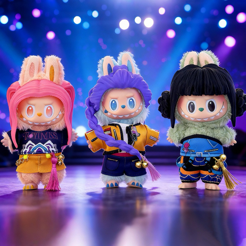Labubu Witch Hunter Group Doll Clothes Lumi Zoe Mila Doll Clothes labubu 17cm Vinyl Figure Accessories