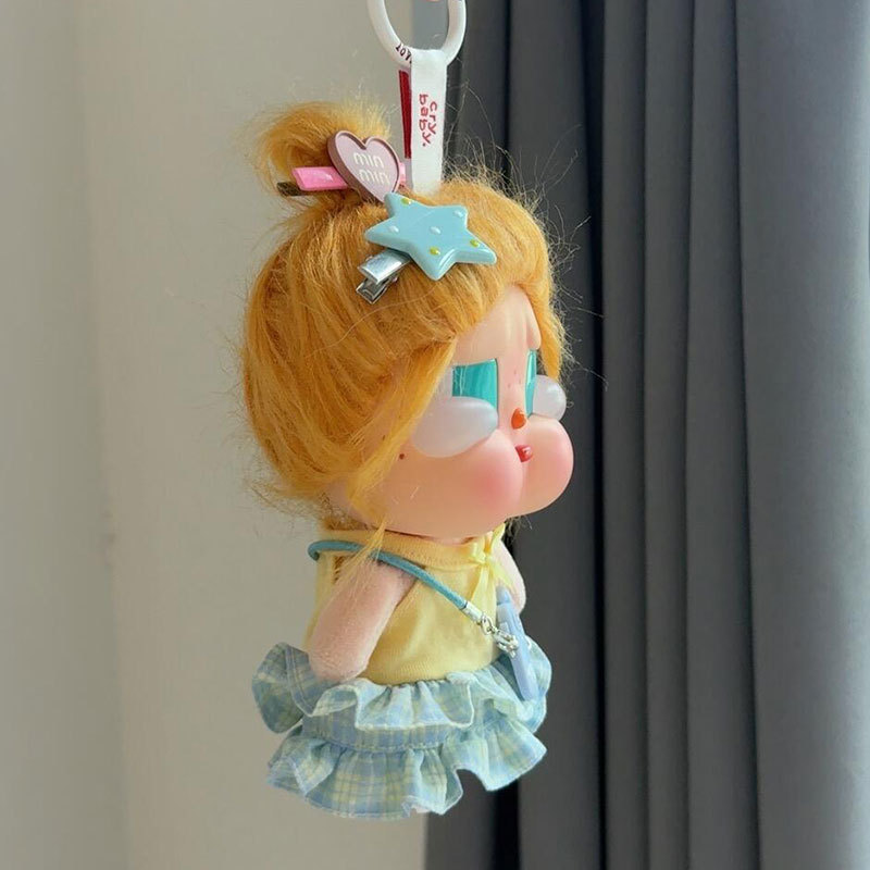 Only doll clothes] Suitable for Crybaby crying doll clothes Gulu Gulu clothing 15cm seaside vacation cake skirt
