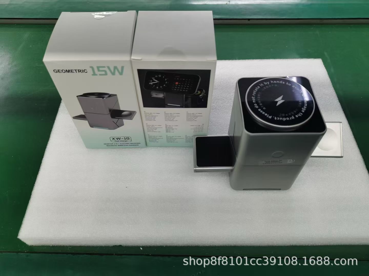 XW10 Cube Spinning Wireless Charger Strong Magnetic 15W Fast Charging 3-in-1 New Desktop Wireless Charger