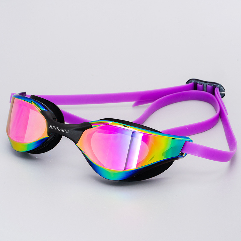 JUNHAIINS Junhai swimming goggles professional men and women swimming goggles anti-fog waterproof flat light racing wide-angle