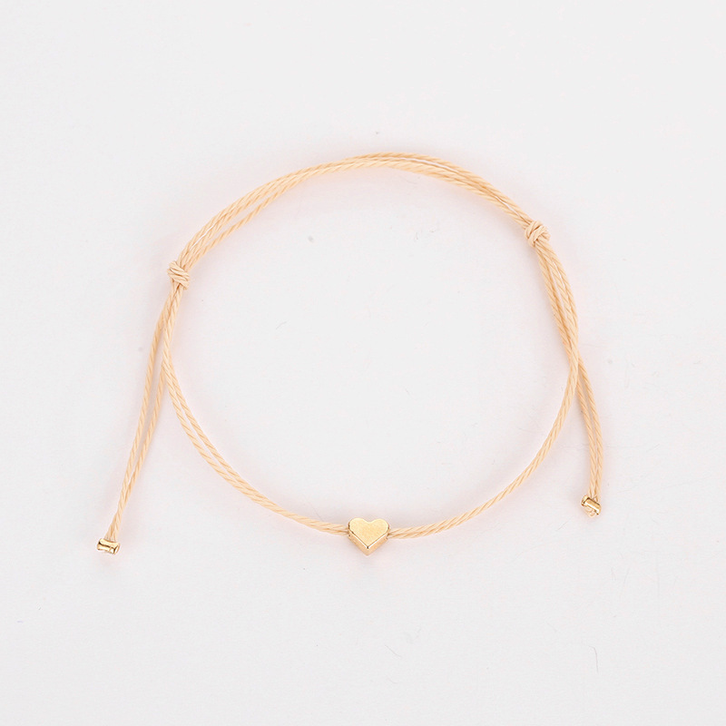Accessories sweet simple hemp rope rope heart-shaped hand accessory small fresh love heart bracelet