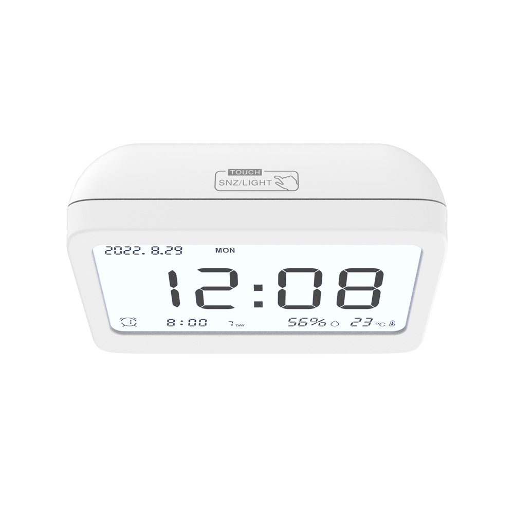 Simple Alarm Clock Student Wake Up Multi-function Electronic Clock Silent Multiple Alarms Temperature and Humidity Clock