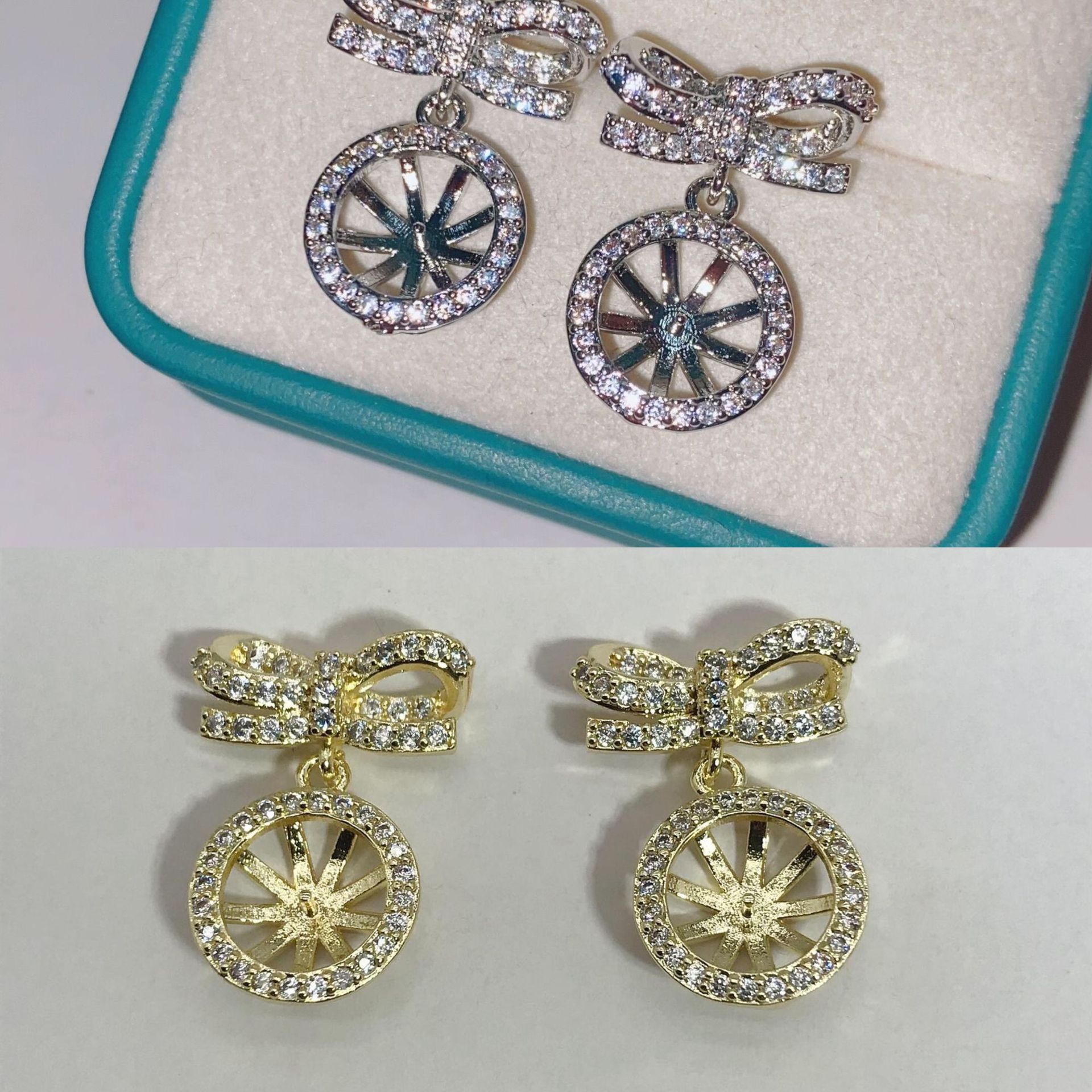 金色托（不含珠） · P1309蝴蝶结（8mm）