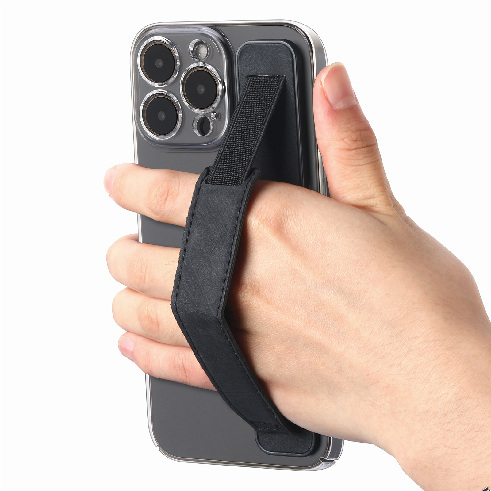 For phone wrist strap adhesive elastic stretch wrist strap stand simple solid color lazy stand